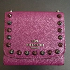 Coach small wallet with studs